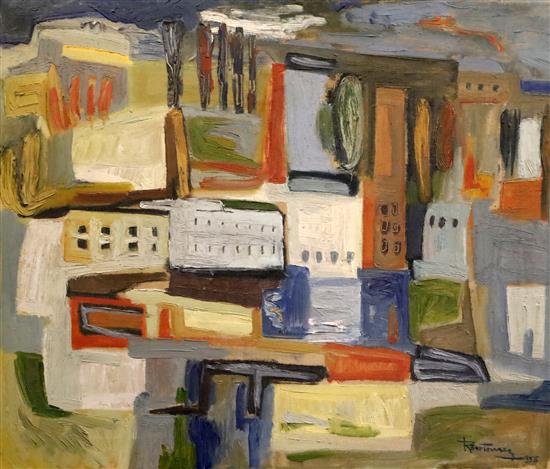 § Roger Bertemes (1927-2006) Le Moulin 19.75 x 23.75in., unframed